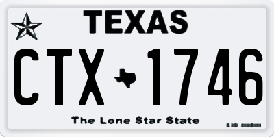 TX license plate CTX1746
