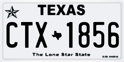 TX license plate CTX1856