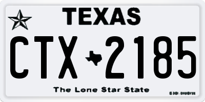 TX license plate CTX2185
