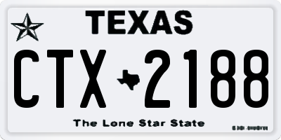 TX license plate CTX2188
