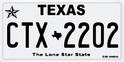 TX license plate CTX2202