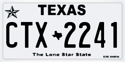 TX license plate CTX2241
