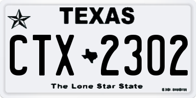 TX license plate CTX2302