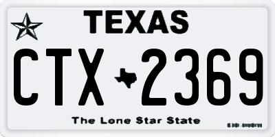 TX license plate CTX2369