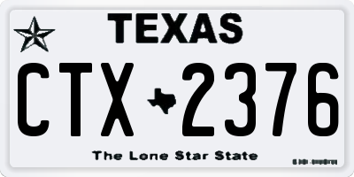 TX license plate CTX2376
