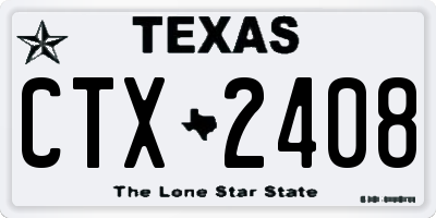 TX license plate CTX2408