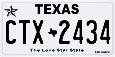 TX license plate CTX2434