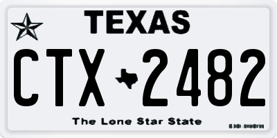 TX license plate CTX2482
