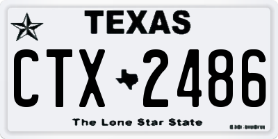 TX license plate CTX2486