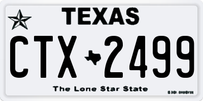 TX license plate CTX2499