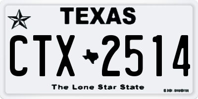 TX license plate CTX2514