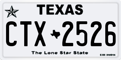 TX license plate CTX2526