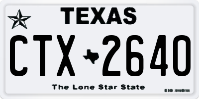 TX license plate CTX2640