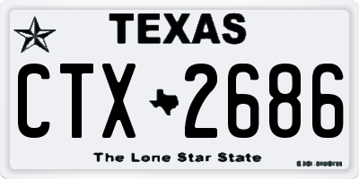 TX license plate CTX2686