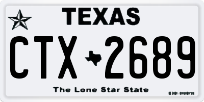 TX license plate CTX2689