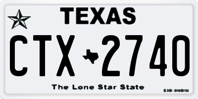 TX license plate CTX2740