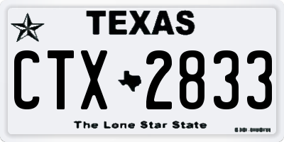 TX license plate CTX2833