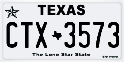 TX license plate CTX3573