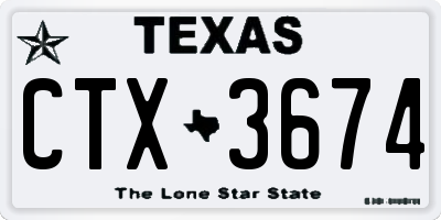 TX license plate CTX3674