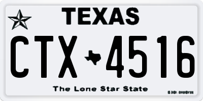 TX license plate CTX4516