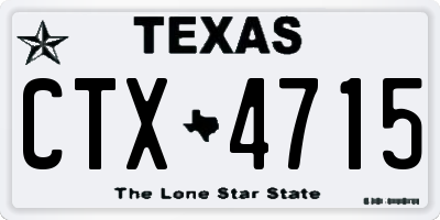TX license plate CTX4715