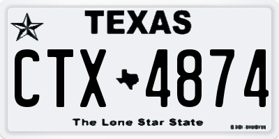 TX license plate CTX4874