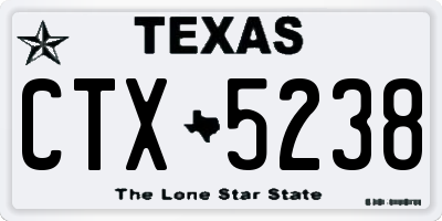 TX license plate CTX5238