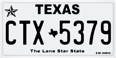 TX license plate CTX5379