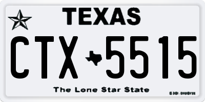 TX license plate CTX5515