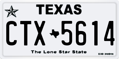 TX license plate CTX5614