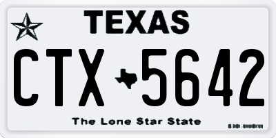TX license plate CTX5642