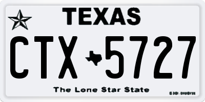 TX license plate CTX5727
