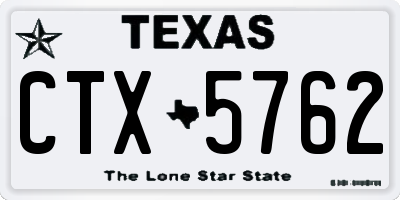 TX license plate CTX5762