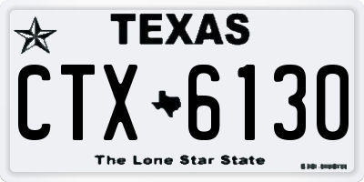TX license plate CTX6130