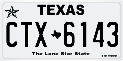 TX license plate CTX6143