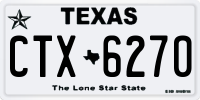 TX license plate CTX6270