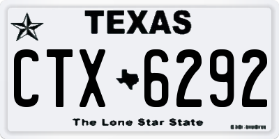 TX license plate CTX6292