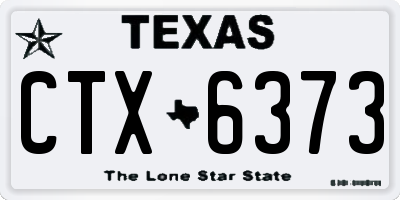 TX license plate CTX6373