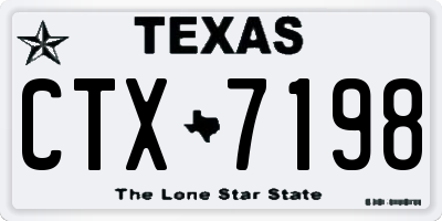 TX license plate CTX7198
