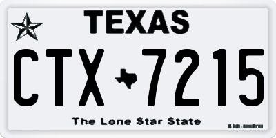 TX license plate CTX7215