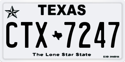 TX license plate CTX7247