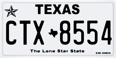 TX license plate CTX8554