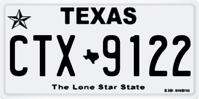 TX license plate CTX9122