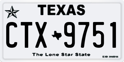 TX license plate CTX9751