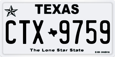 TX license plate CTX9759