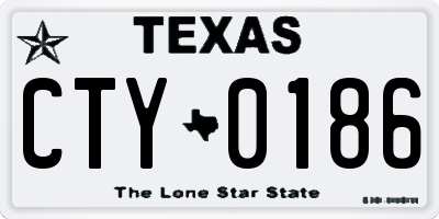 TX license plate CTY0186