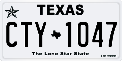 TX license plate CTY1047