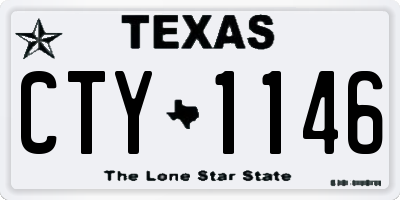 TX license plate CTY1146