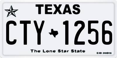 TX license plate CTY1256