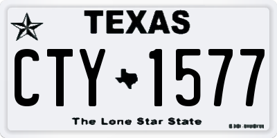 TX license plate CTY1577
